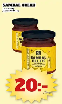 Bonum Matmarknad Garant Sambal oelek erbjuda