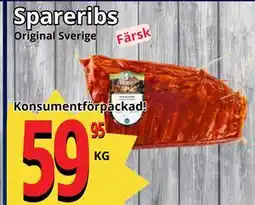 Supergrossen Spareribs erbjuda