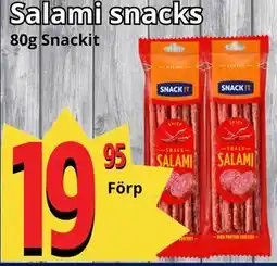Supergrossen Salami snacks erbjuda