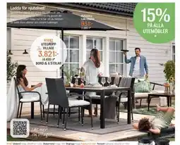 Mio 15% PÅ ALLA UTEMÖBLER erbjuda