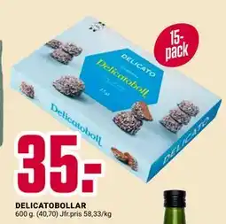 ÖoB DELICATOBOLLAR erbjuda