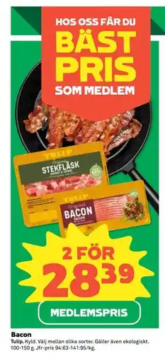 Coop Daglivs Bacon, Medlemspris erbjuda