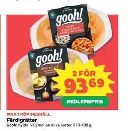 Coop Daglivs Färdigrätter, Medlemspris erbjuda