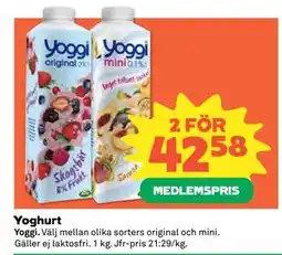 Coop Daglivs Yoghurt, Medlemspris erbjuda