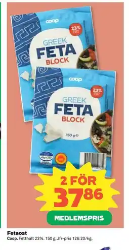 Coop Daglivs Fetaost, Medlemspris erbjuda