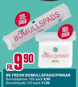 ÖoB BE FRESH BOMULLSPADS/PINNAR erbjuda