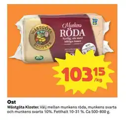 Coop Daglivs Ost erbjuda