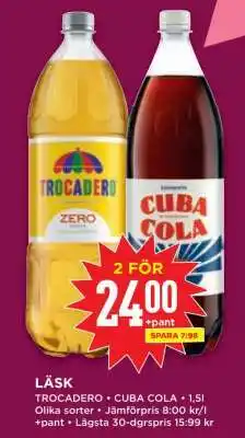 Willys LÄSK Trocadero, Cuba Cola erbjuda