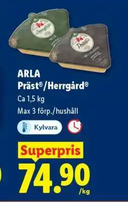 Lidl ARLA Präst /Herrgård erbjuda