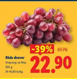 Lidl Röda druvor erbjuda