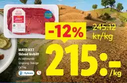 Lidl Matriket Skivad lövbiff erbjuda