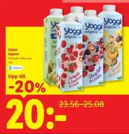 Lidl Yoggi yoghurt erbjuda