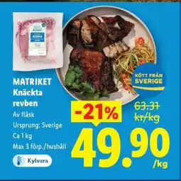 Lidl Matriket Knäckta revben erbjuda