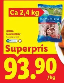 Lidl QIBBLA Lammgryttbitar erbjuda