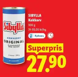 Lidl Sibylla kokkorv erbjuda