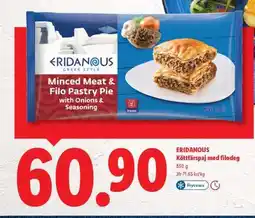 Lidl ERIDANOUS Köttfärspaj med filodeg erbjuda