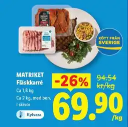 Lidl MATRIKET Fläskkarré erbjuda