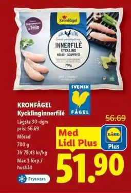 Lidl Kronfågel kycklinginnerfilé erbjuda