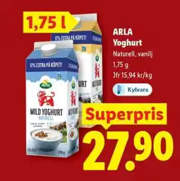 Lidl Arla yoghurt erbjuda