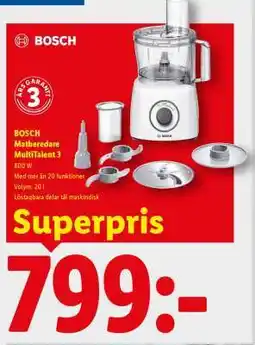 Lidl BOSCH Matberedare MultiTalent 3 erbjuda