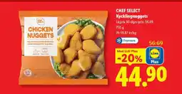 Lidl Chef select Kycklingnuggets erbjuda