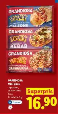 Lidl Grandiosa mini pizza erbjuda