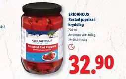 Lidl Eridanous Rostad paprika i kryddlag erbjuda