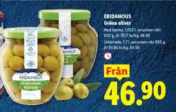 Lidl Eridanous Gröna oliver erbjuda