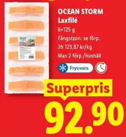 Lidl OCEAN STORM Laxfilé erbjuda