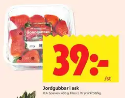 ICA Supermarket Jordgubbar i ask erbjuda