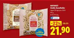 Lidl MATRIKET Vanilj-/kanelbullar erbjuda