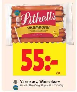 ICA Supermarket Varmkorv, Wienerkorv erbjuda
