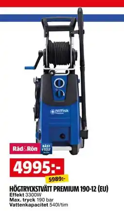 Bauhaus HÖGTRYCKSTVÄTT PREMIUM 190-12 (EU) erbjuda