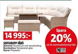 Bauhaus SOFFGRUPP FÅRÖ erbjuda