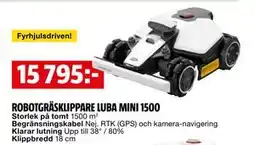 Bauhaus ROBOTGRÄSKLIPPARE LUBA MINI 1500 erbjuda