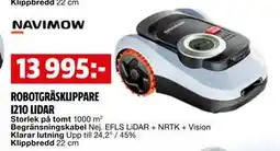 Bauhaus ROBOTGRÄSKLIPPARE I210 LIDAR erbjuda