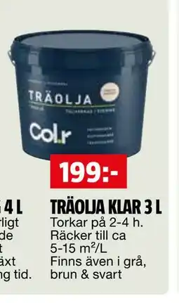 Bauhaus TRÄOLJA KLAR 3 L erbjuda