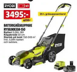 Bauhaus BATTERIGRÄSKLIPPARE RY18LMX33A-150 erbjuda