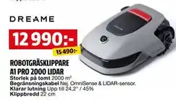 Bauhaus ROBOTGRÄSKLIPPARE A1 PRO 2000 LIDAR erbjuda