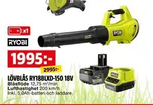 Bauhaus LÖVBLÅS RY18BLXD-150 18V erbjuda