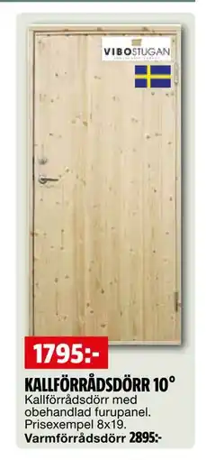 Bauhaus KALLFÖRRÅDSDÖRR 10° erbjuda