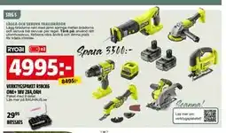 Bauhaus VERKTYGSPAKET R18CK6 ONE+ 18V 2X4,0AH erbjuda