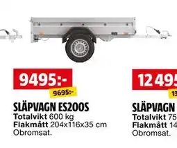 Bauhaus SLÄPVAGN ES200S erbjuda