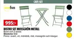 Bauhaus BISTRO SET MOSSGRÖN METALL erbjuda