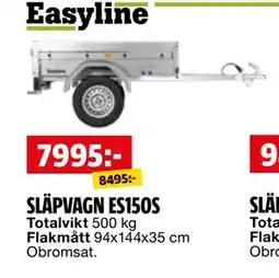 Bauhaus SLÄPVAGN ES150S erbjuda