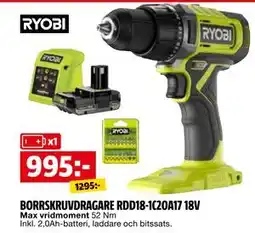 Bauhaus BORRSKRUVDRAGARE RDD18-1C20A17 18V erbjuda