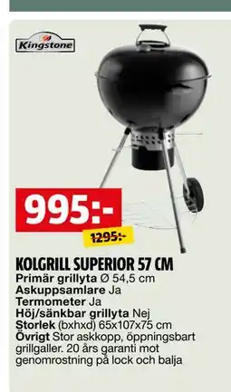 Bauhaus KOLGRILL SUPERIOR 57 CM erbjuda