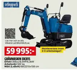 Bauhaus GRÄVMASKIN EXC815 erbjuda