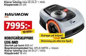 Bauhaus ROBOTGRÄSKLIPPARE I206 AWD erbjuda