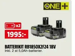 Bauhaus BATTERIKIT RB1850X2F24 18V erbjuda
